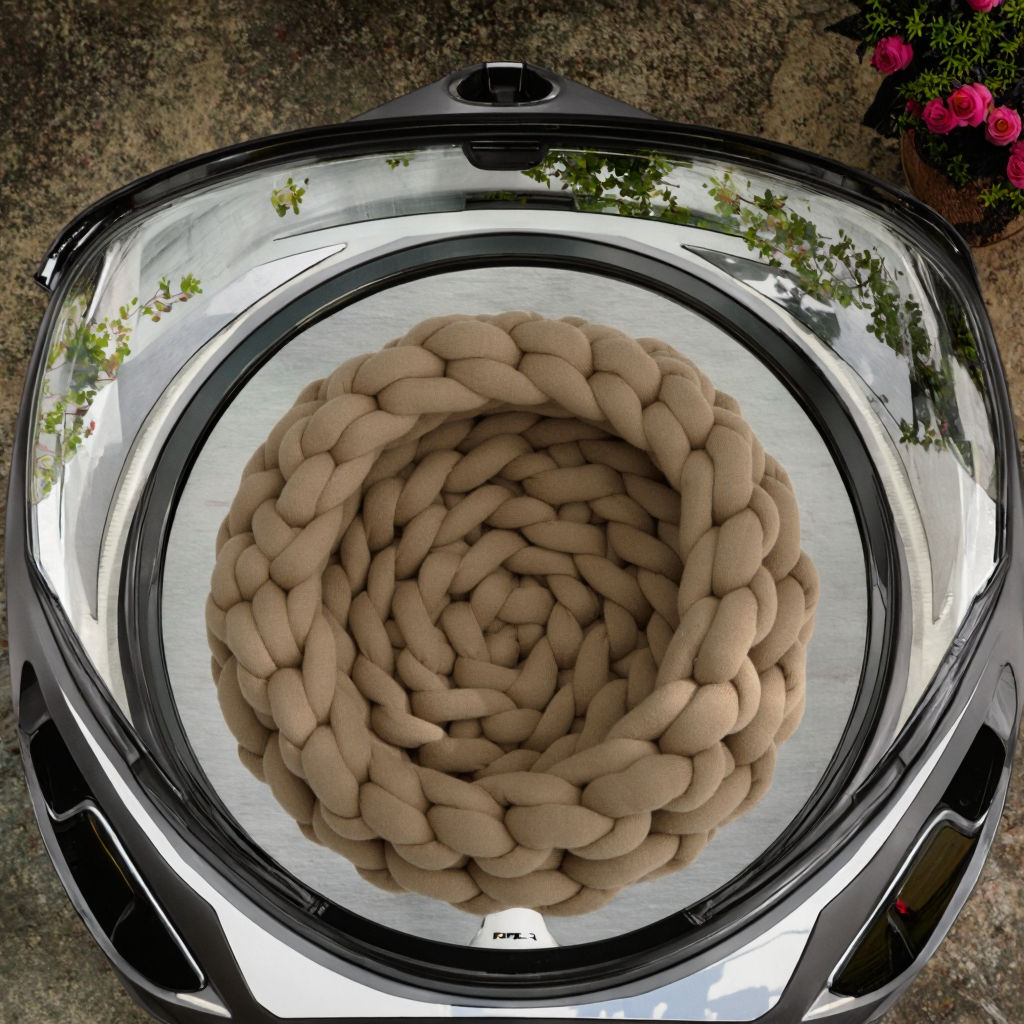 Moderne, myk og rund kurv til kjæledyr